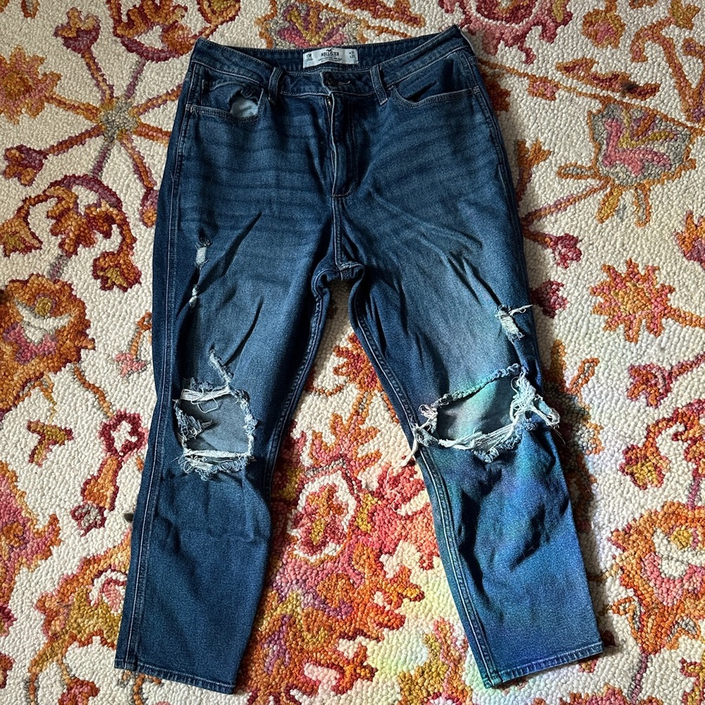 Hollister Women's High Rise Jeans - Dark Blue
